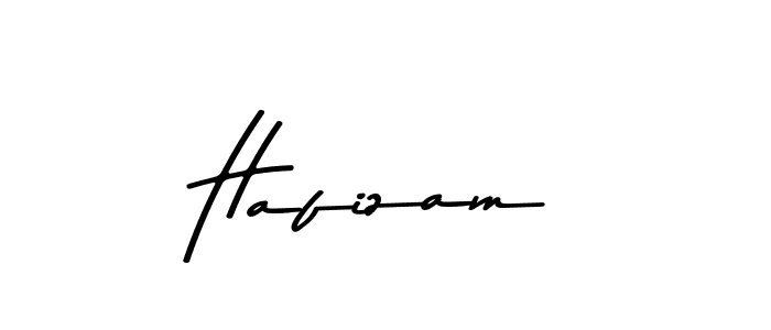 Create a beautiful signature design for name Hafizam. With this signature (Asem Kandis PERSONAL USE) fonts, you can make a handwritten signature for free. Hafizam signature style 9 images and pictures png