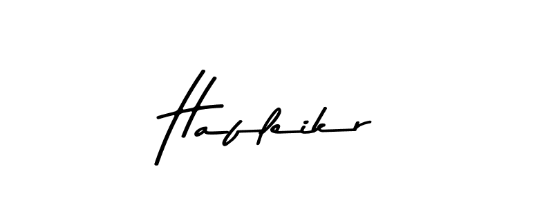 How to make Hafleikr name signature. Use Asem Kandis PERSONAL USE style for creating short signs online. This is the latest handwritten sign. Hafleikr signature style 9 images and pictures png