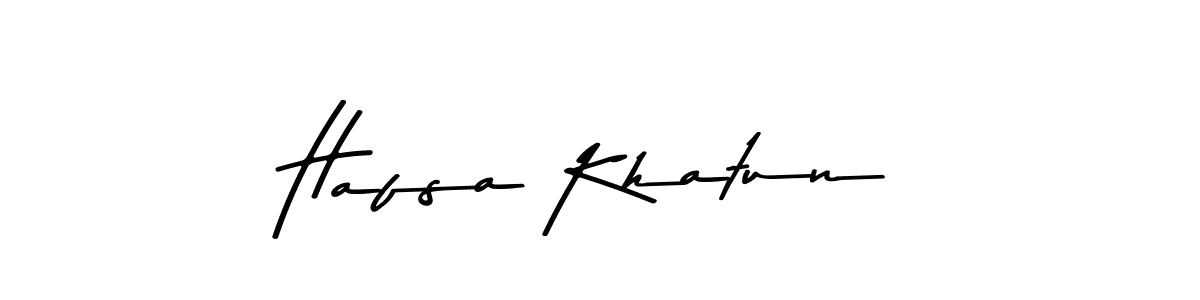 Make a beautiful signature design for name Hafsa Khatun. With this signature (Asem Kandis PERSONAL USE) style, you can create a handwritten signature for free. Hafsa Khatun signature style 9 images and pictures png