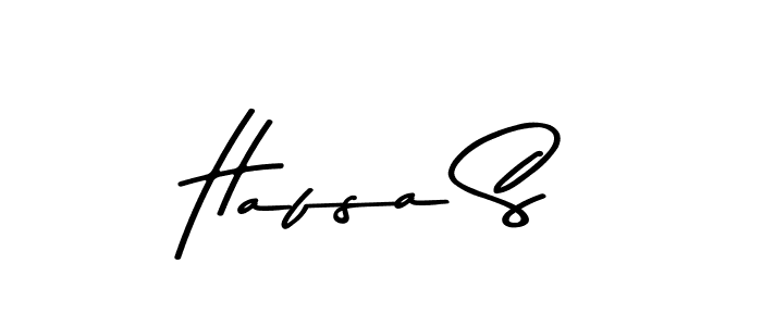 Make a beautiful signature design for name Hafsa S. With this signature (Asem Kandis PERSONAL USE) style, you can create a handwritten signature for free. Hafsa S signature style 9 images and pictures png