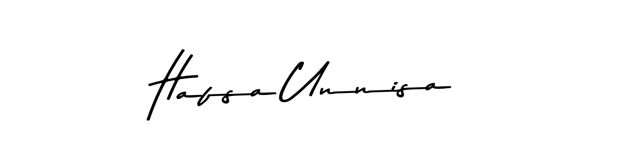 Design your own signature with our free online signature maker. With this signature software, you can create a handwritten (Asem Kandis PERSONAL USE) signature for name Hafsa Unnisa. Hafsa Unnisa signature style 9 images and pictures png