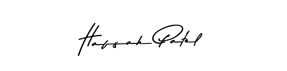 Make a beautiful signature design for name Hafsah Patel. With this signature (Asem Kandis PERSONAL USE) style, you can create a handwritten signature for free. Hafsah Patel signature style 9 images and pictures png