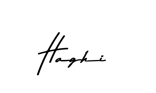 How to make Haghi name signature. Use Asem Kandis PERSONAL USE style for creating short signs online. This is the latest handwritten sign. Haghi signature style 9 images and pictures png