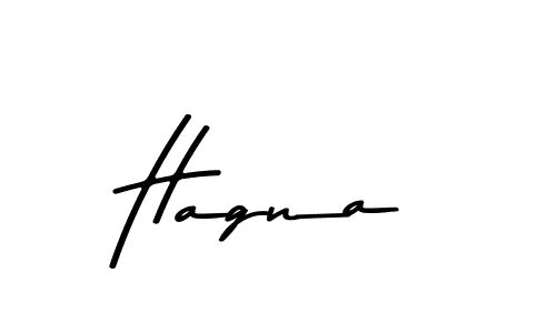 Create a beautiful signature design for name Hagna. With this signature (Asem Kandis PERSONAL USE) fonts, you can make a handwritten signature for free. Hagna signature style 9 images and pictures png