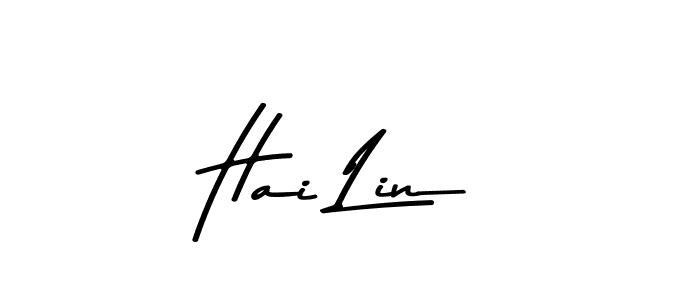 How to make Hai Lin name signature. Use Asem Kandis PERSONAL USE style for creating short signs online. This is the latest handwritten sign. Hai Lin signature style 9 images and pictures png
