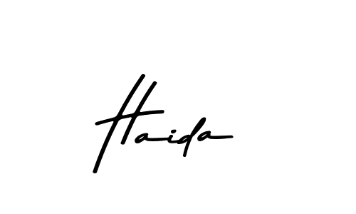 Design your own signature with our free online signature maker. With this signature software, you can create a handwritten (Asem Kandis PERSONAL USE) signature for name Haida. Haida signature style 9 images and pictures png