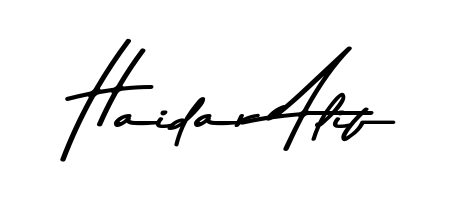Get inspired by this graceful Asem Kandis PERSONAL USE signature style for name Haidar Alif. Smooth loops and balanced proportions for everyday use. Haidar Alif signature style 9 images and pictures png