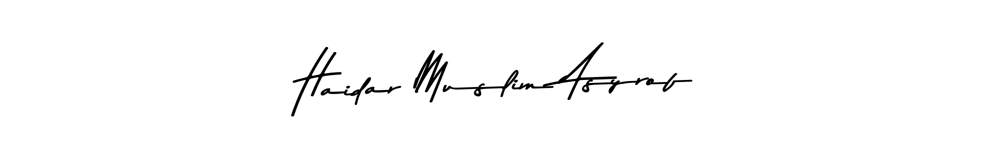 How to make Haidar Muslim Asyrof signature? Asem Kandis PERSONAL USE is a professional autograph style. Create handwritten signature for Haidar Muslim Asyrof name. Haidar Muslim Asyrof signature style 9 images and pictures png