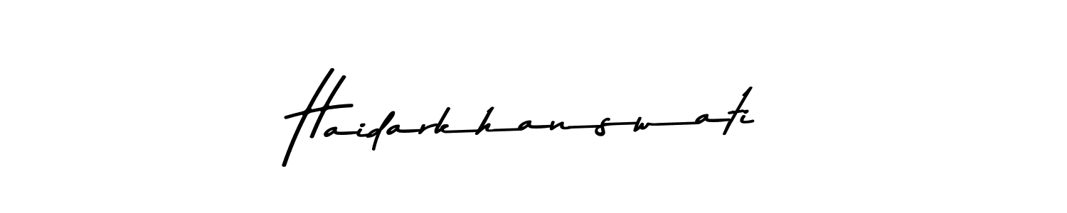 Use a signature maker to create a handwritten signature online. With this signature software, you can design (Asem Kandis PERSONAL USE) your own signature for name Haidarkhanswati. Haidarkhanswati signature style 9 images and pictures png