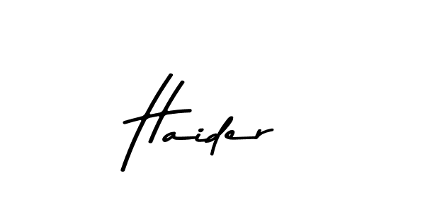 Use a signature maker to create a handwritten signature online. With this signature software, you can design (Asem Kandis PERSONAL USE) your own signature for name Haider. Haider signature style 9 images and pictures png