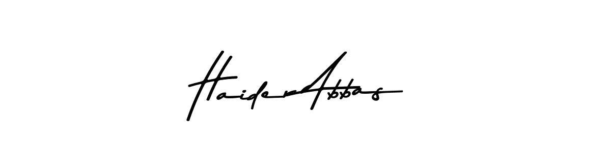 Asem Kandis PERSONAL USE is a professional signature style that is perfect for those who want to add a touch of class to their signature. It is also a great choice for those who want to make their signature more unique. Get Haider Abbas name to fancy signature for free. Haider Abbas signature style 9 images and pictures png