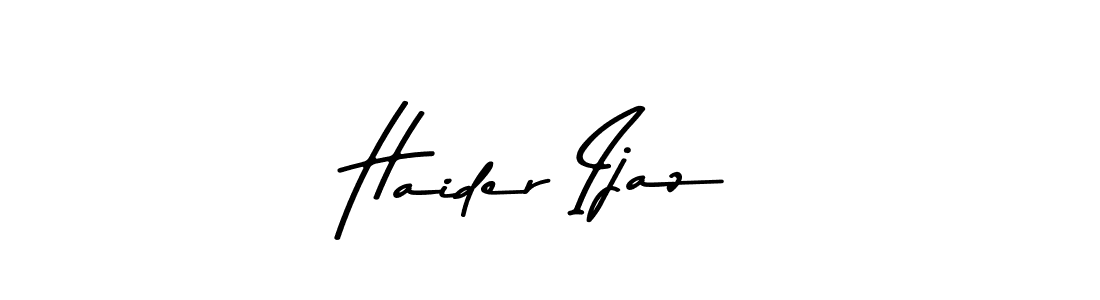 Use a signature maker to create a handwritten signature online. With this signature software, you can design (Asem Kandis PERSONAL USE) your own signature for name Haider Ijaz. Haider Ijaz signature style 9 images and pictures png