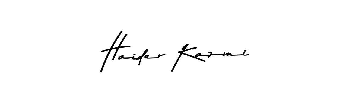 How to make Haider Kazmi signature? Asem Kandis PERSONAL USE is a professional autograph style. Create handwritten signature for Haider Kazmi name. Haider Kazmi signature style 9 images and pictures png