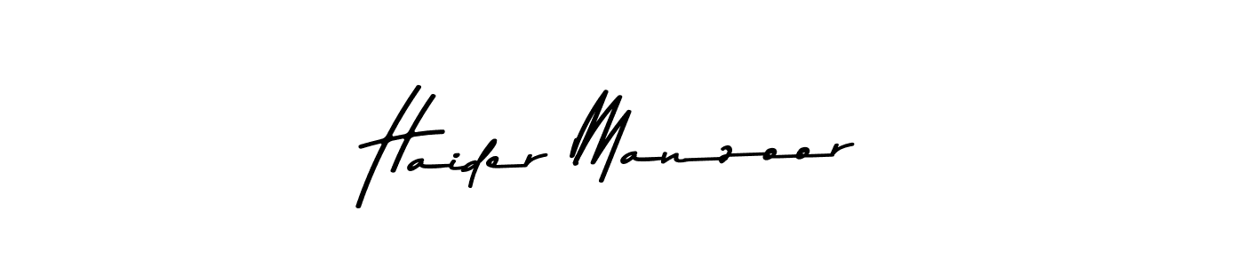 Haider Manzoor stylish signature style. Best Handwritten Sign (Asem Kandis PERSONAL USE) for my name. Handwritten Signature Collection Ideas for my name Haider Manzoor. Haider Manzoor signature style 9 images and pictures png