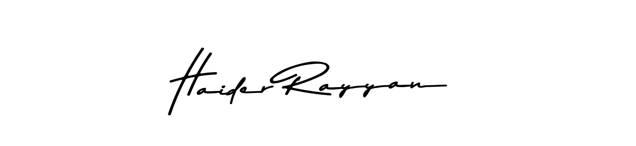 Also You can easily find your signature by using the search form. We will create Haider Rayyan name handwritten signature images for you free of cost using Asem Kandis PERSONAL USE sign style. Haider Rayyan signature style 9 images and pictures png