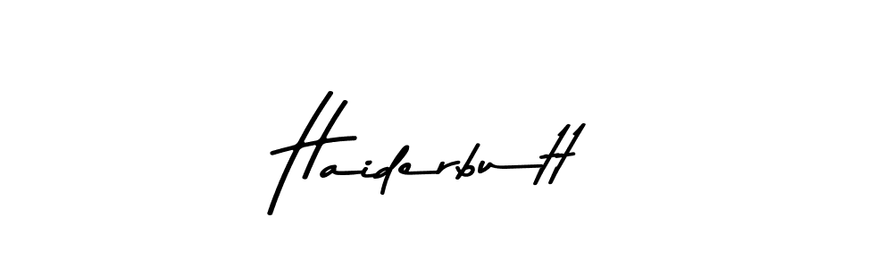 You should practise on your own different ways (Asem Kandis PERSONAL USE) to write your name (Haiderbutt) in signature. don't let someone else do it for you. Haiderbutt signature style 9 images and pictures png