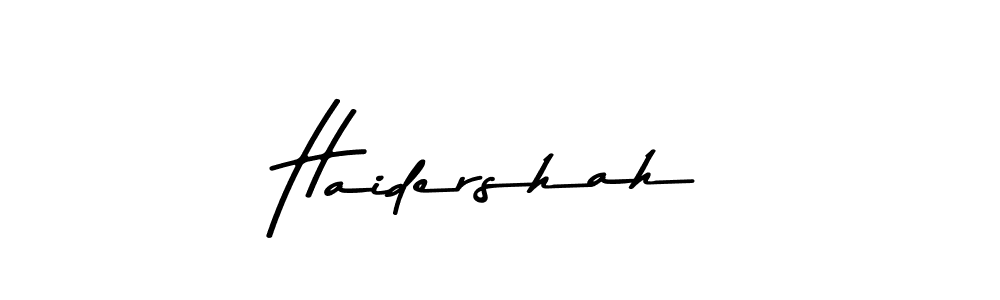 Create a beautiful signature design for name Haidershah. With this signature (Asem Kandis PERSONAL USE) fonts, you can make a handwritten signature for free. Haidershah signature style 9 images and pictures png