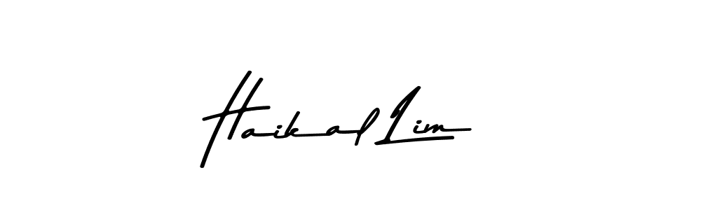 How to make Haikal Lim signature? Asem Kandis PERSONAL USE is a professional autograph style. Create handwritten signature for Haikal Lim name. Haikal Lim signature style 9 images and pictures png