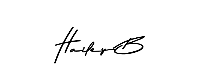 The best way (Asem Kandis PERSONAL USE) to make a short signature is to pick only two or three words in your name. The name Hailey B include a total of six letters. For converting this name. Hailey B signature style 9 images and pictures png