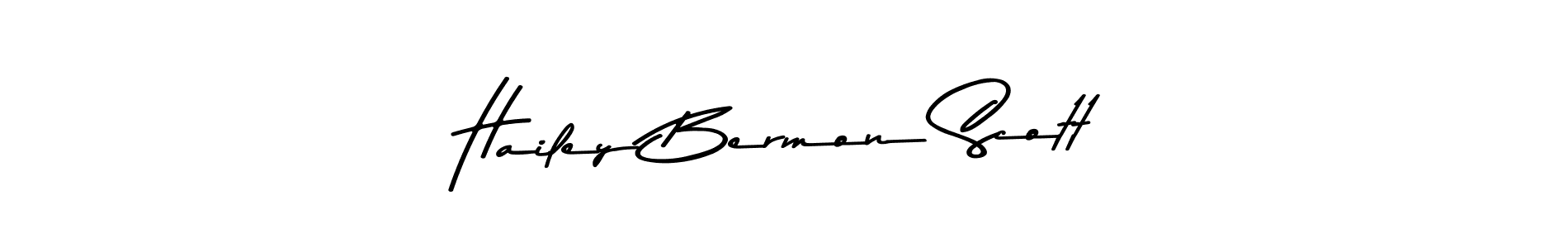 Make a beautiful signature design for name Hailey Bermon Scott. With this signature (Asem Kandis PERSONAL USE) style, you can create a handwritten signature for free. Hailey Bermon Scott signature style 9 images and pictures png