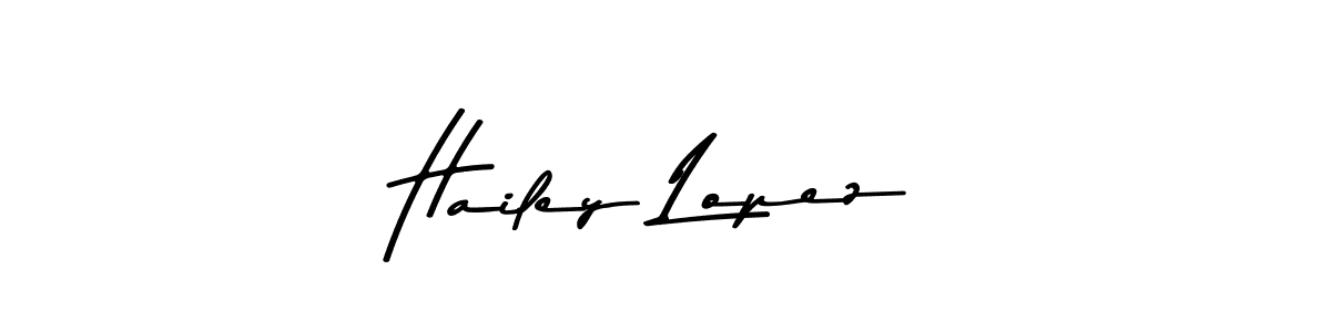 How to make Hailey Lopez signature? Asem Kandis PERSONAL USE is a professional autograph style. Create handwritten signature for Hailey Lopez name. Hailey Lopez signature style 9 images and pictures png