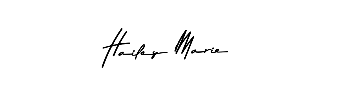 Design your own signature with our free online signature maker. With this signature software, you can create a handwritten (Asem Kandis PERSONAL USE) signature for name Hailey Marie. Hailey Marie signature style 9 images and pictures png