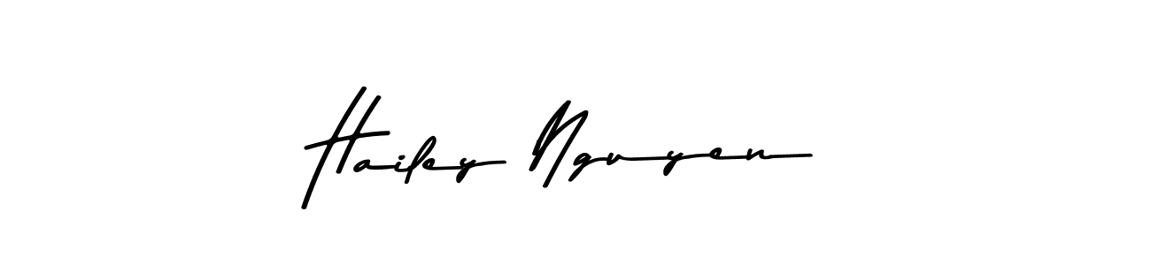 Asem Kandis PERSONAL USE is a professional signature style that is perfect for those who want to add a touch of class to their signature. It is also a great choice for those who want to make their signature more unique. Get Hailey Nguyen name to fancy signature for free. Hailey Nguyen signature style 9 images and pictures png