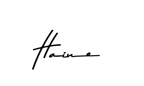 Make a beautiful signature design for name Haine. With this signature (Asem Kandis PERSONAL USE) style, you can create a handwritten signature for free. Haine signature style 9 images and pictures png