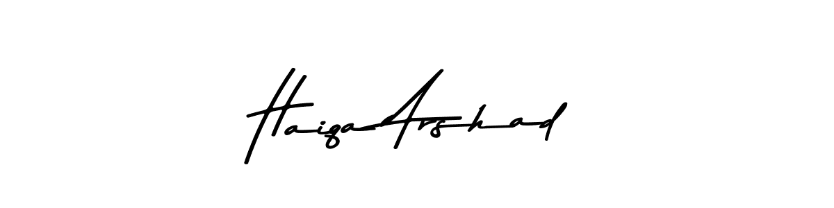 The best way (Asem Kandis PERSONAL USE) to make a short signature is to pick only two or three words in your name. The name Haiqa Arshad include a total of six letters. For converting this name. Haiqa Arshad signature style 9 images and pictures png