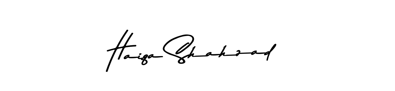 Design your own signature with our free online signature maker. With this signature software, you can create a handwritten (Asem Kandis PERSONAL USE) signature for name Haiqa Shahzad. Haiqa Shahzad signature style 9 images and pictures png