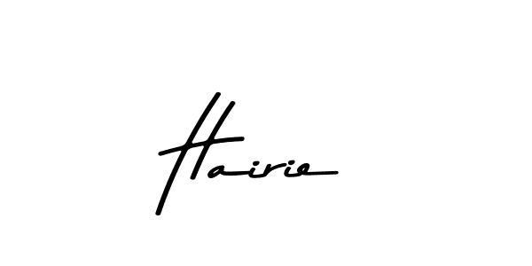 How to make Hairie name signature. Use Asem Kandis PERSONAL USE style for creating short signs online. This is the latest handwritten sign. Hairie signature style 9 images and pictures png