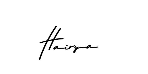 Create a beautiful signature design for name Hairya. With this signature (Asem Kandis PERSONAL USE) fonts, you can make a handwritten signature for free. Hairya signature style 9 images and pictures png