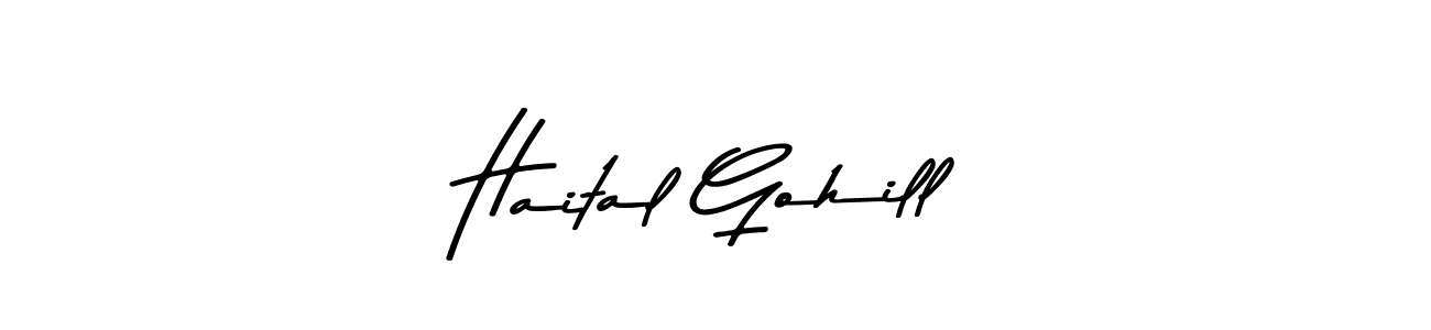 How to make Haital Gohill signature? Asem Kandis PERSONAL USE is a professional autograph style. Create handwritten signature for Haital Gohill name. Haital Gohill signature style 9 images and pictures png