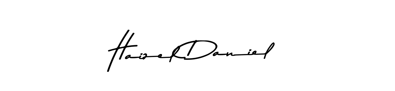 Make a beautiful signature design for name Haizel Daniel. Use this online signature maker to create a handwritten signature for free. Haizel Daniel signature style 9 images and pictures png