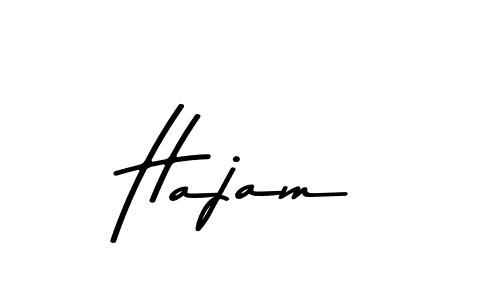 Create a beautiful signature design for name Hajam. With this signature (Asem Kandis PERSONAL USE) fonts, you can make a handwritten signature for free. Hajam signature style 9 images and pictures png