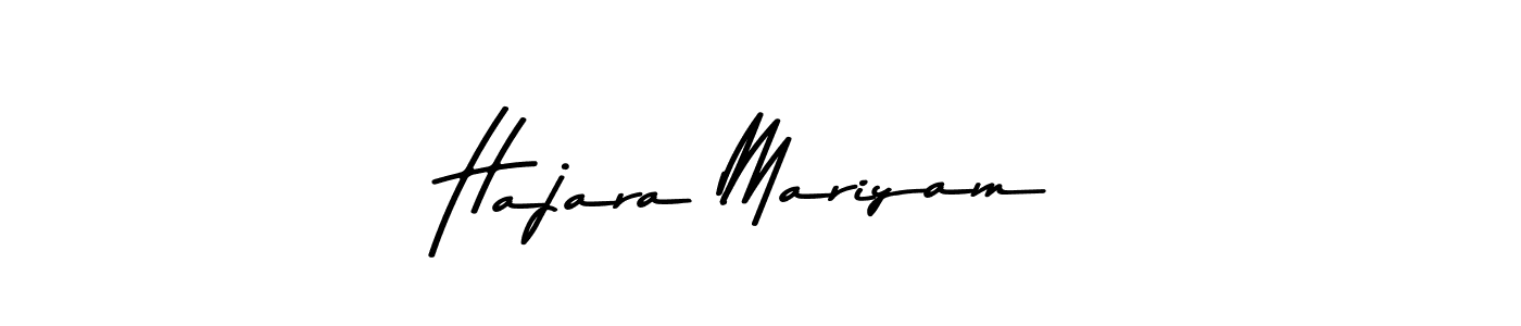 How to make Hajara Mariyam name signature. Use Asem Kandis PERSONAL USE style for creating short signs online. This is the latest handwritten sign. Hajara Mariyam signature style 9 images and pictures png