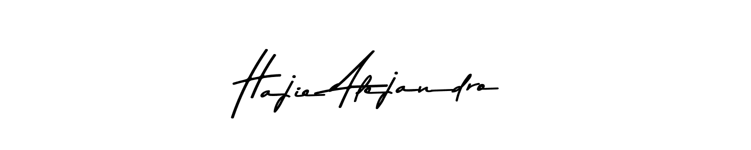 Hajie Alejandro stylish signature style. Best Handwritten Sign (Asem Kandis PERSONAL USE) for my name. Handwritten Signature Collection Ideas for my name Hajie Alejandro. Hajie Alejandro signature style 9 images and pictures png