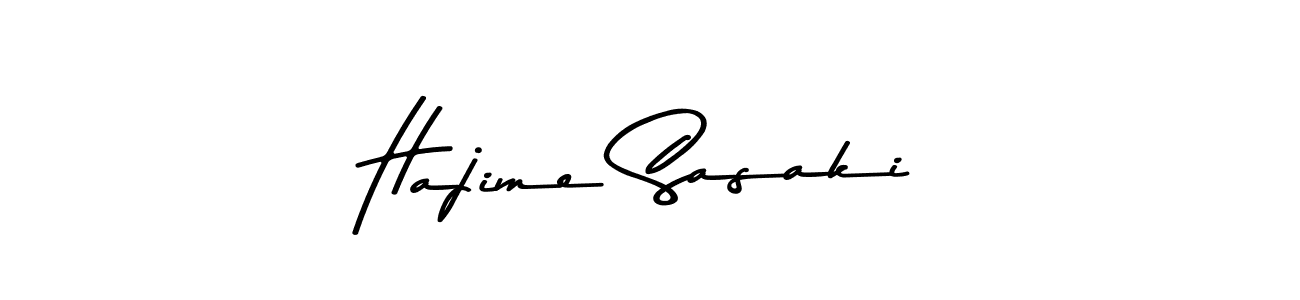 How to make Hajime Sasaki name signature. Use Asem Kandis PERSONAL USE style for creating short signs online. This is the latest handwritten sign. Hajime Sasaki signature style 9 images and pictures png