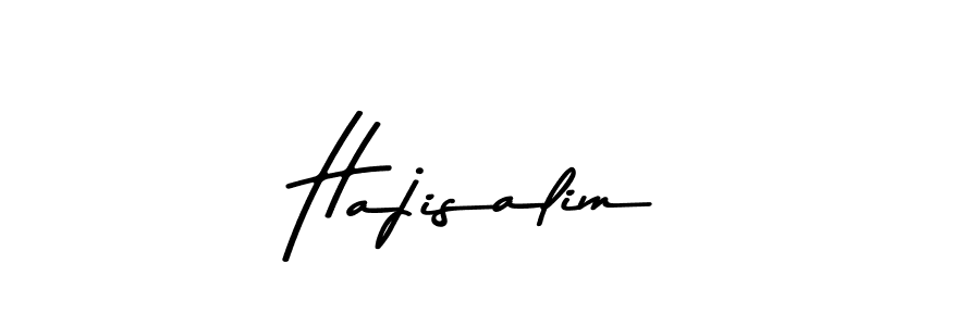 Create a beautiful signature design for name Hajisalim. With this signature (Asem Kandis PERSONAL USE) fonts, you can make a handwritten signature for free. Hajisalim signature style 9 images and pictures png