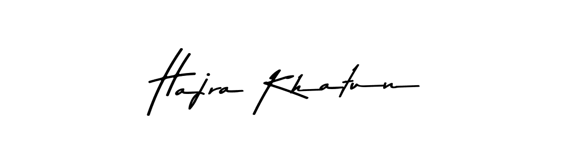 How to make Hajra Khatun name signature. Use Asem Kandis PERSONAL USE style for creating short signs online. This is the latest handwritten sign. Hajra Khatun signature style 9 images and pictures png