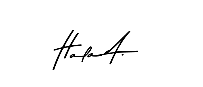 The best way (Asem Kandis PERSONAL USE) to make a short signature is to pick only two or three words in your name. The name Hala A. include a total of six letters. For converting this name. Hala A. signature style 9 images and pictures png