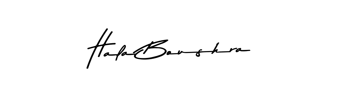 Hala Boushra stylish signature style. Best Handwritten Sign (Asem Kandis PERSONAL USE) for my name. Handwritten Signature Collection Ideas for my name Hala Boushra. Hala Boushra signature style 9 images and pictures png