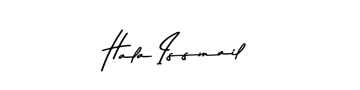 Create a beautiful signature design for name Hala Issmail. With this signature (Asem Kandis PERSONAL USE) fonts, you can make a handwritten signature for free. Hala Issmail signature style 9 images and pictures png