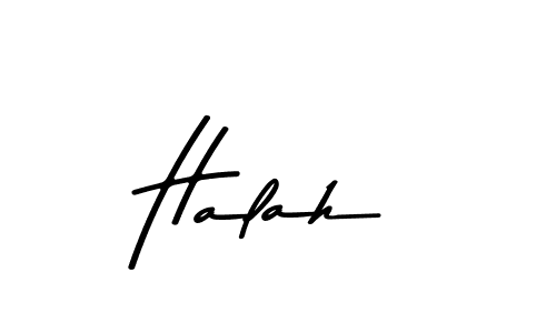 Create a beautiful signature design for name Halah. With this signature (Asem Kandis PERSONAL USE) fonts, you can make a handwritten signature for free. Halah signature style 9 images and pictures png