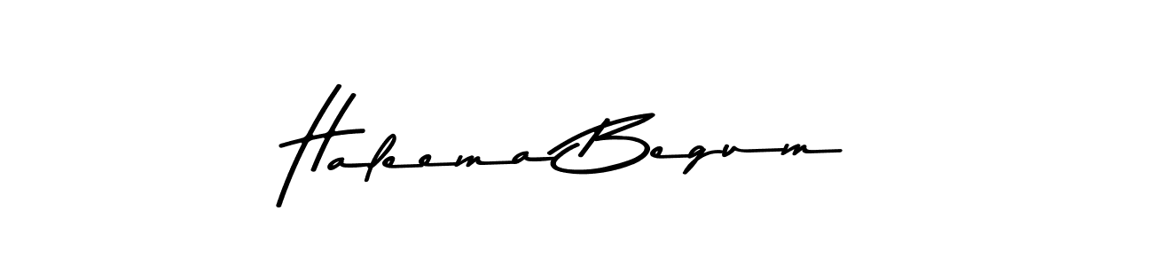 Design your own signature with our free online signature maker. With this signature software, you can create a handwritten (Asem Kandis PERSONAL USE) signature for name Haleema Begum. Haleema Begum signature style 9 images and pictures png