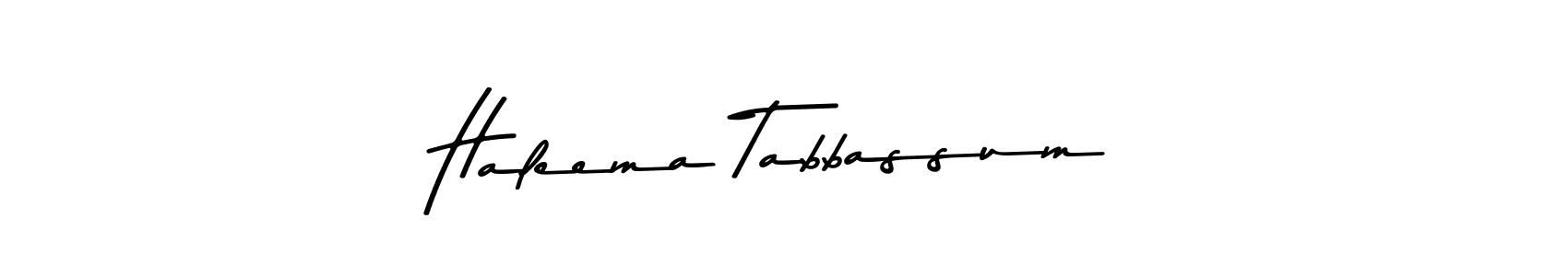 Also You can easily find your signature by using the search form. We will create Haleema Tabbassum name handwritten signature images for you free of cost using Asem Kandis PERSONAL USE sign style. Haleema Tabbassum signature style 9 images and pictures png