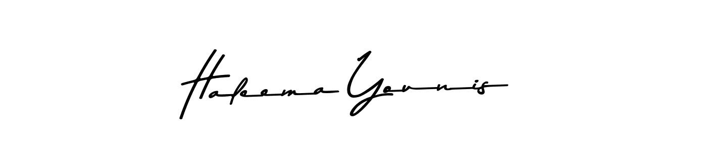 You should practise on your own different ways (Asem Kandis PERSONAL USE) to write your name (Haleema Younis) in signature. don't let someone else do it for you. Haleema Younis signature style 9 images and pictures png