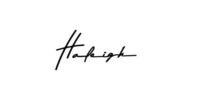 Use a signature maker to create a handwritten signature online. With this signature software, you can design (Asem Kandis PERSONAL USE) your own signature for name Haleigh. Haleigh signature style 9 images and pictures png