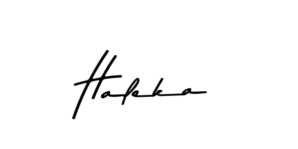 Similarly Asem Kandis PERSONAL USE is the best handwritten signature design. Signature creator online .You can use it as an online autograph creator for name Haleka. Haleka signature style 9 images and pictures png