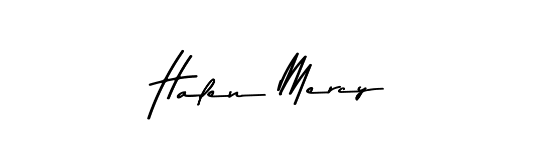 Create a beautiful signature design for name Halen Mercy. With this signature (Asem Kandis PERSONAL USE) fonts, you can make a handwritten signature for free. Halen Mercy signature style 9 images and pictures png